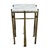 Metal Luna Stone & Bronze Side Table For Sale - Image 7 of 14