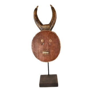 Early 20th Century Baule Goli Mask Kplekple on Custom Stand Côte d'Ivoire For Sale