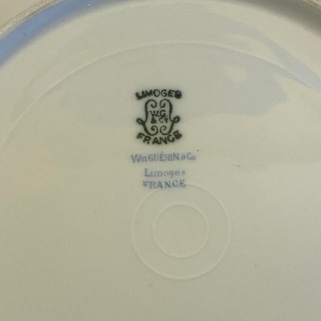 1900 - 1909 Antique Limoges Gilt Salad Luncheon Plates by Wm. Guérin & Co., France - Set of 12 For Sale - Image 5 of 6