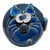 1970s Blue Cat Piggy Bank Art Pottery Coin Bank For Sale
