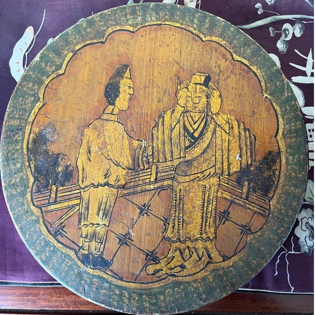 Antique Chinese Wood Rice Barrel & Double Happiness Stand - 19th C. Qing - 18" For Sale - Image 11 of 15