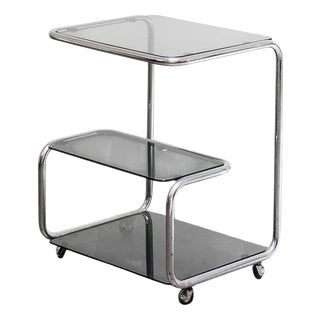 Food Cart Triple Shelf in Steel, 1970 For Sale