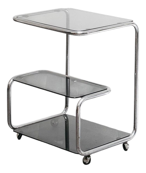 Food Cart Triple Shelf in Steel, 1970