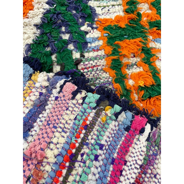Almond 1980's Colorful Berber Azilal Rug For Sale - Image 8 of 10