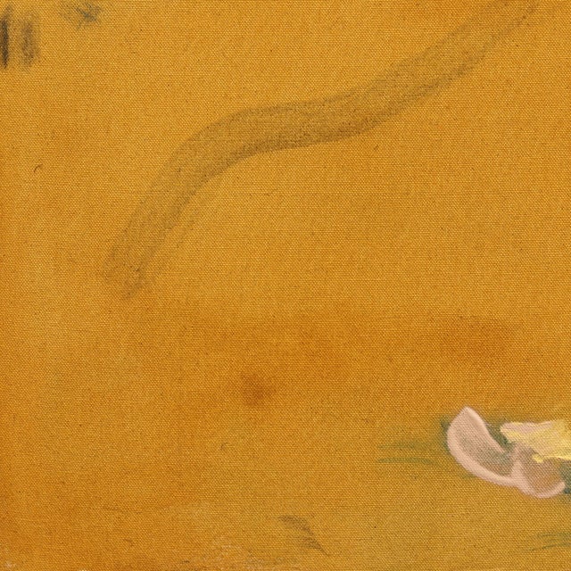 Burned in Your Shadow - Minimalist Yellow Abstract Textural Original Artwork by Taylour Martin For Sale - Image 4 of 9