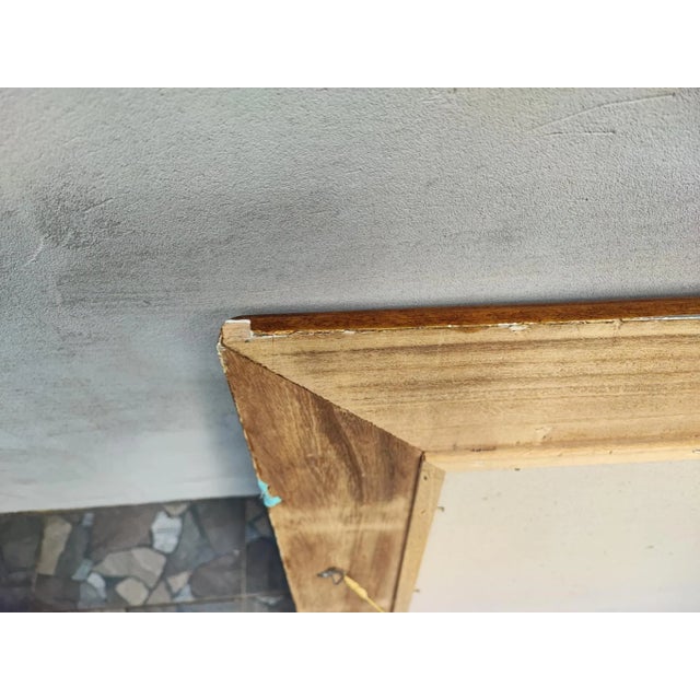 Vintage Wooden Mirror, 1970s For Sale - Image 9 of 11