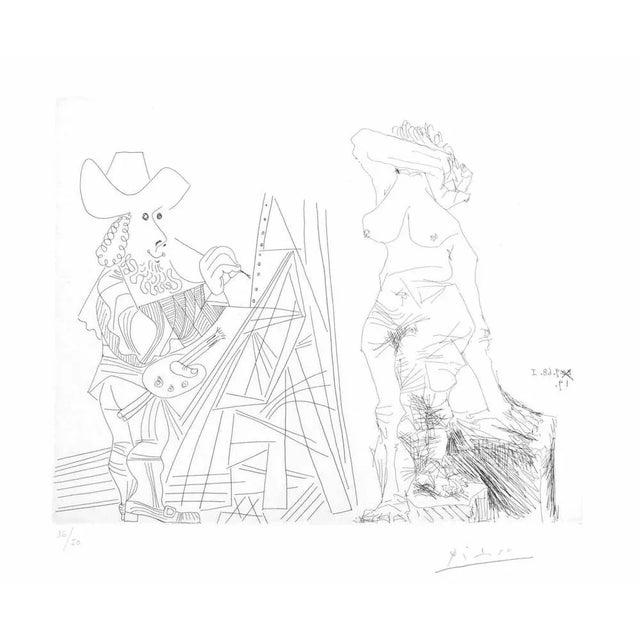 Pablo Picasso, 19 Septembre 1968, Etching, 1960s For Sale - Image 4 of 4