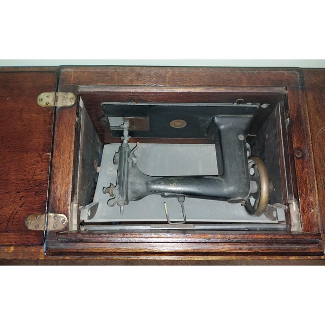 Mid 19th Century Mid 19th Century Wheeler & Wilson Sewing Machine Table For Sale - Image 5 of 18