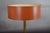 Brown Mid-Century Leather and Brass Table Lamp with Drum Shade, 1950s For Sale - Image 8 of 12