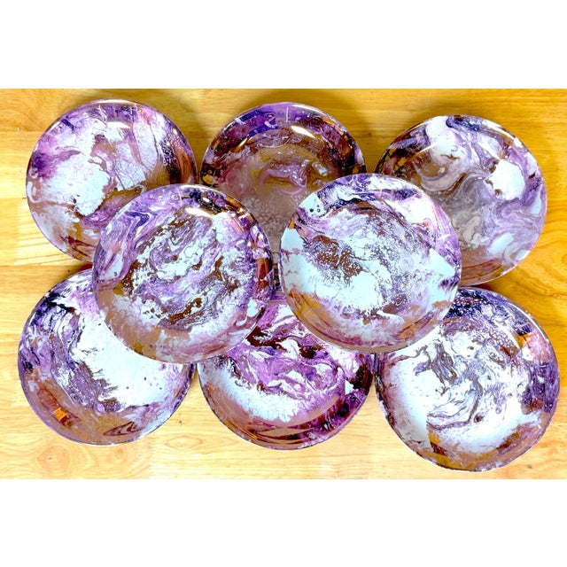 Sascha Brastoff 'Surf Ballet -Pink' for Jill Stevens Miami Beach, Service For 8 For Sale - Image 11 of 12