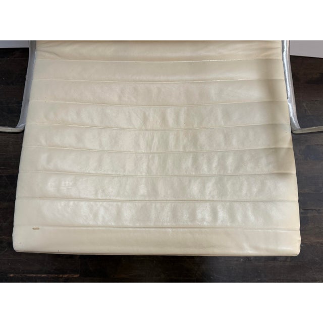 Cream Charles + Ray Eames for Herman Miller Eames Aluminum Group Management Chair + Ottoman Set For Sale - Image 8 of 12