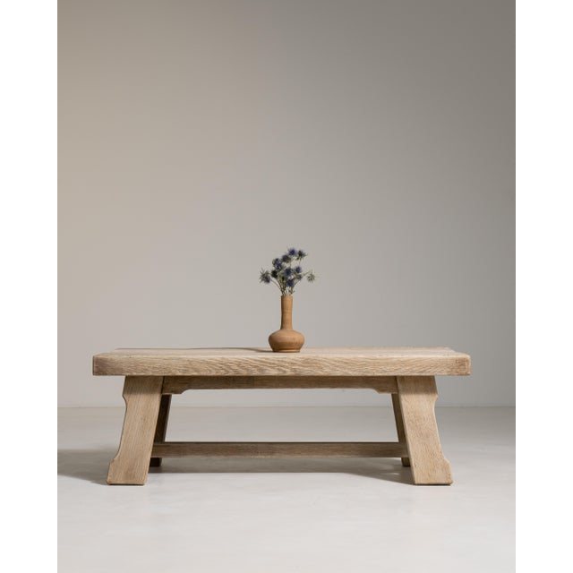 Mid-Century Modern 1970s Oak Coffee Table For Sale - Image 3 of 9