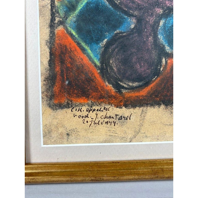 Modern Karel APPEL (1921-2006) pastel drawing For Sale - Image 3 of 3