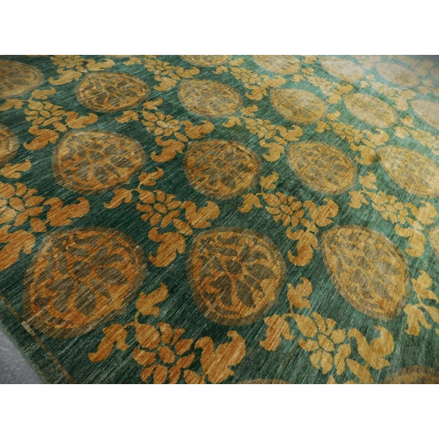 Vintage Handmade Wool Pile Rug. 12'2"x 12'3" For Sale - Image 12 of 18