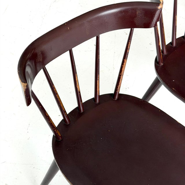 1950s Spindle Back Planner Group Dining Chairs Attributed to Paul McCobb for Winchendon For Sale In Chicago - Image 6 of 10