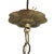 Antique Art Nouveau Italian Iron and Ceramic Ceiling Lamp For Sale - Image 9 of 10