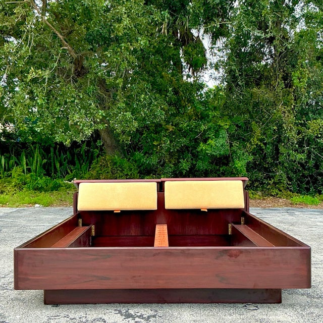 Drylund Vintage Drylund Rosewood Queen Bedframe For Sale - Image 4 of 12