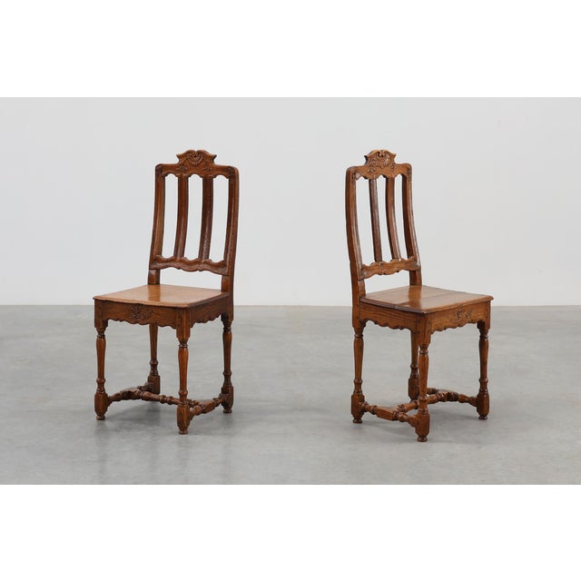 Wood Antique Carved Oak Side Chair, France For Sale - Image 7 of 17