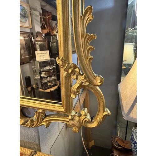 Palladio Vintage Italian Rococo Gilt Wood Mirror by Palladio For Sale - Image 4 of 11