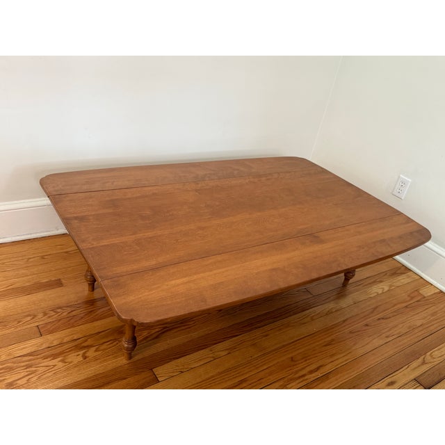 1950s Early American Style Baumritter Ethan Allen Maple Coffee Table For Sale - Image 6 of 10