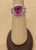 2020s Gia 4.76 Ct Pink Cushion Sapphire & 1.2 Ct Diamond 18 Kt White Gold Ring, Estate For Sale - Image 5 of 8