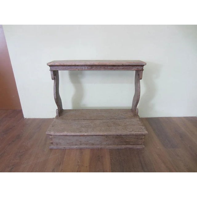 Rustic Antique Church Kneeler Pew For Sale - Image 3 of 11