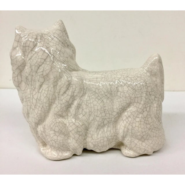Ceramic Artisan Yorkshire Terrier Statue For Sale - Image 4 of 8