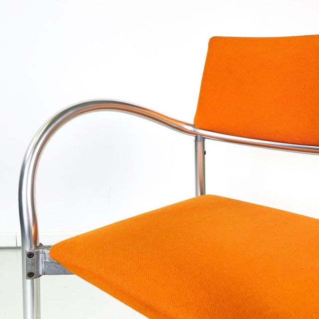 Orange Set of Italian Modern Breeze Chairs by Carlo Bartoli for Segis, 1980s For Sale - Image 8 of 16
