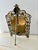Victorian Antique Gilded Cast Iron Cherub and Lion Heads, Victorian French Style Ornate Vanity Table Mirror From Late 19th Century For Sale - Image 3 of 12