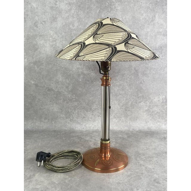 Jugendstil desk lamp. Professionally stained and repolished. Up to 250V (Europe/UK Standard).The wiring of this item may...
