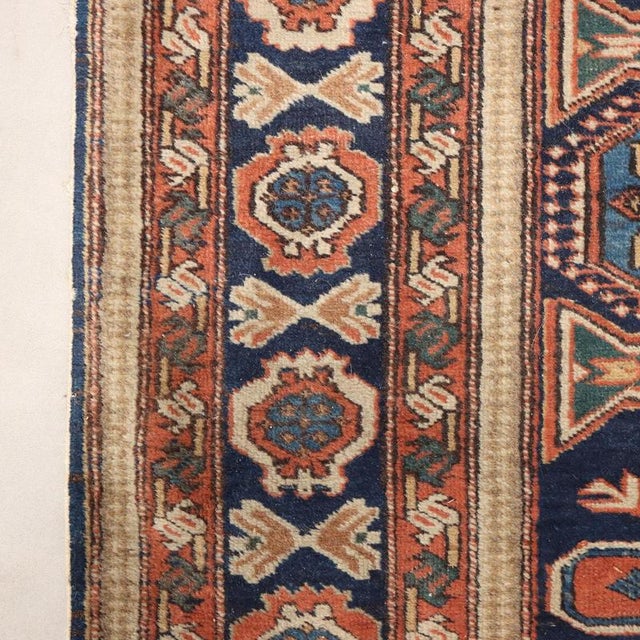 Textile Handmade Wool Shirwan Rug For Sale - Image 7 of 9