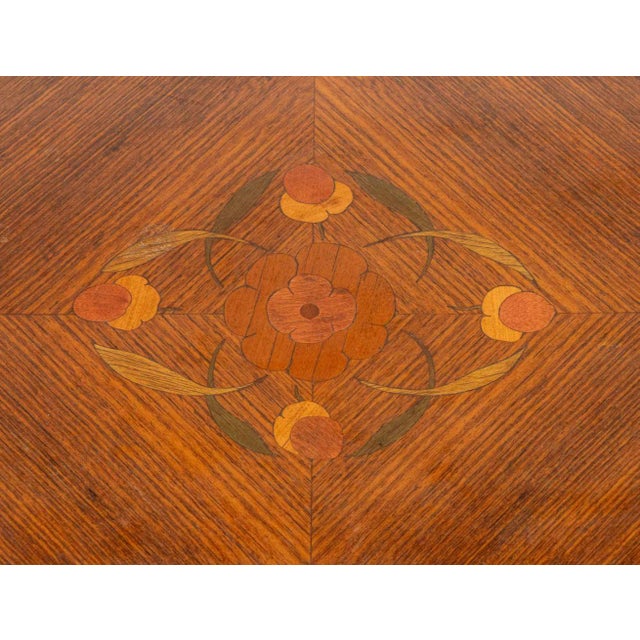 Art Deco Marquetry Side Table For Sale - Image 4 of 7