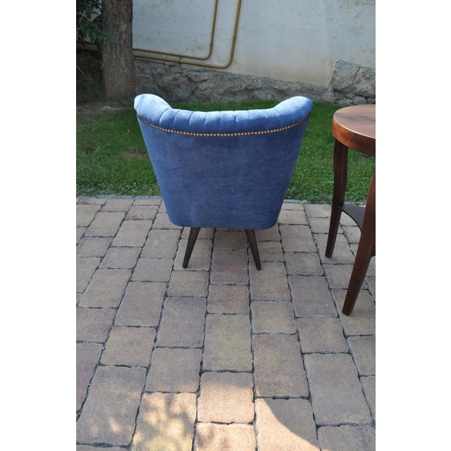Blue Set of Blue Cocktail Chairs, 1950s For Sale - Image 8 of 11