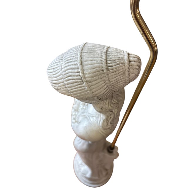 White Vintage Holland Mold Neoclassical Italian Style Figural Maiden Table Lamps With Grapes & Amphora, a Pair For Sale - Image 8 of 12