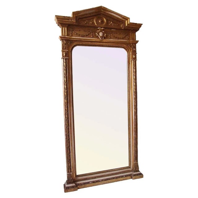 Wood Antique Empire Mirror, 1790 For Sale - Image 7 of 7