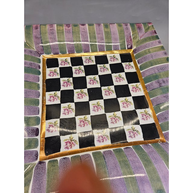 MacKenzie-Childs Torquay Kelp and Urchin Clay Ceramic 12 " Platter /Tray