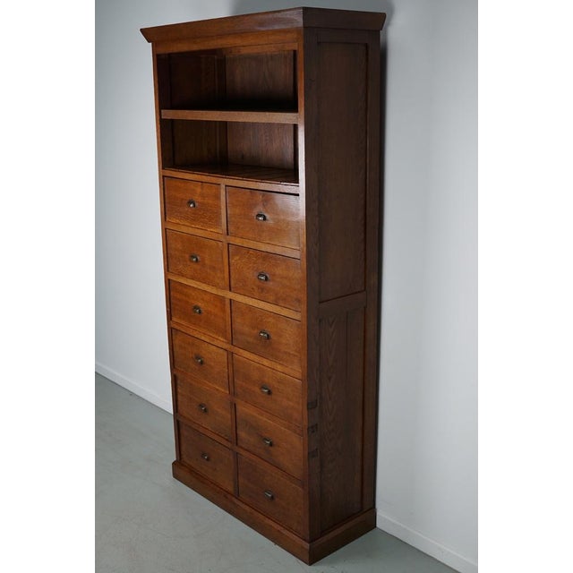Antique French Oak Filing Cabinet, 1920s For Sale - Image 13 of 18