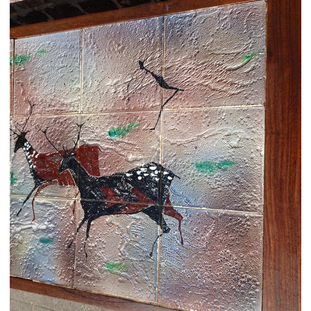 Teak Coffee Table with Ceramic Tiles from Vallauris Lascaux, 1950s For Sale - Image 11 of 18