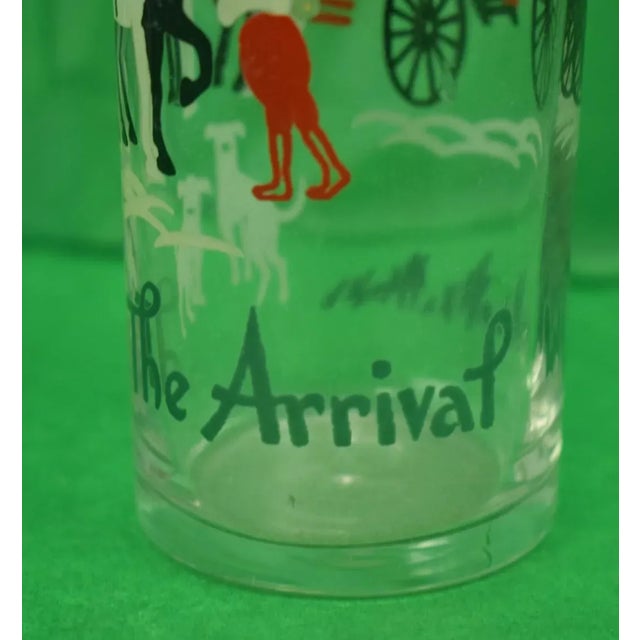 1960s Vintage White Cock Stage Coach Inn High-Ball Glasses - Set of 6 For Sale In New York - Image 6 of 7