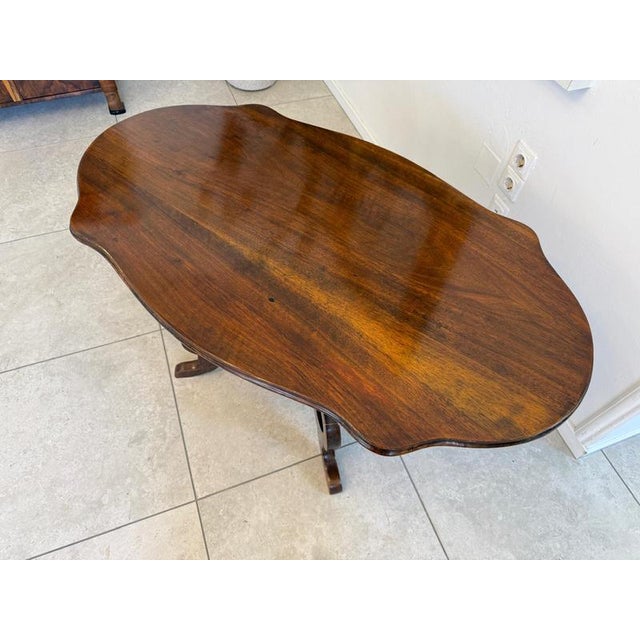 Baroque Late Biedermeier Coffee or Side Table in Walnut For Sale - Image 3 of 16