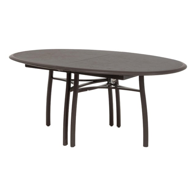 Contemporary Oval Ebonized Wood Dining Table For Sale