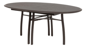 Contemporary Oval Ebonized Wood Dining Table