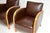 Brown Swedish Art Deco Armchairs in Satin Birch and Leather, 1930s, Set of 2 For Sale - Image 8 of 11