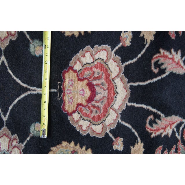 Karastan Ashara 100% Wool Agra Black Acanthus Palmette 549 Area Rug Carpet 9x10 For Sale - Image 11 of 12