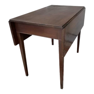 Antique Mahogany Federal Hepplewhite Drop-Leaf Pembroke Table, Pennsylvania 1800