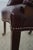 Classic Mahogany Burgundy Leather Barrel Back Chair For Sale - Image 15 of 18