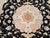 Fine Tabriz Rug, Hand-Knotted Wool & Silk, Floral Pattern, Black & Ivory, 7x10 For Sale - Image 16 of 18