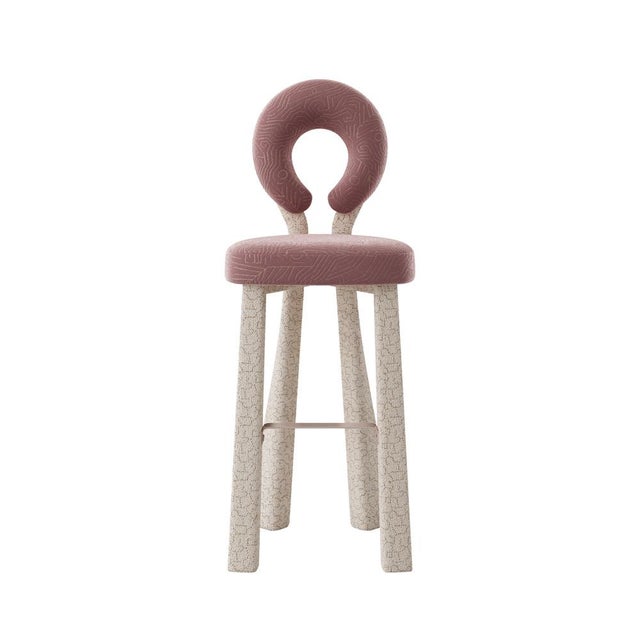 Mary Bar Chair with Upholstered Legs by Ottiu For Sale - Image 10 of 18