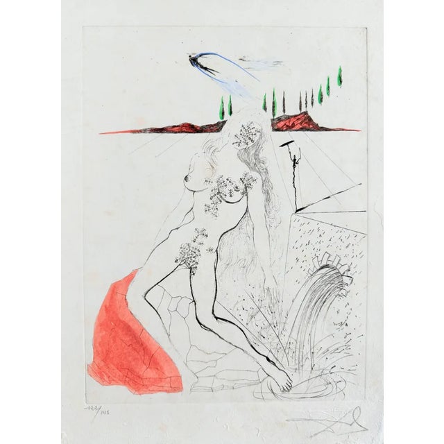 Salvador Dali, Femme à la fontaine, 1967, Etching For Sale