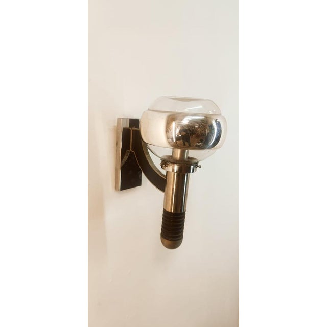 Chrome and Glass Wall Light from Sciolari For Sale - Image 11 of 14